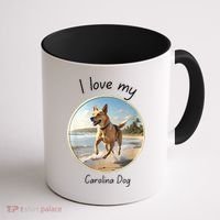 Carolina Dog Matter Dog Running On Beach Coffee Mug thumb 1