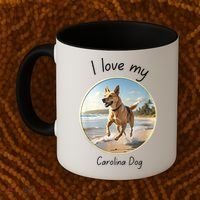 Carolina Dog Matter Dog Running On Beach Coffee Mug thumb 2
