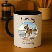 Carolina Dog Matter Dog Running On Beach Coffee Mug thumb 4