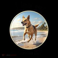 Carolina Dog Matter Dog Running On Beach Coffee Mug thumb 5
