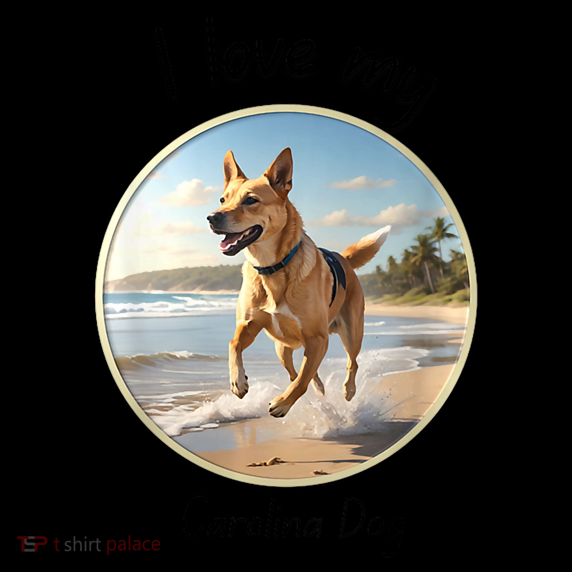 Carolina Dog Matter Dog Running On Beach Coffee Mug