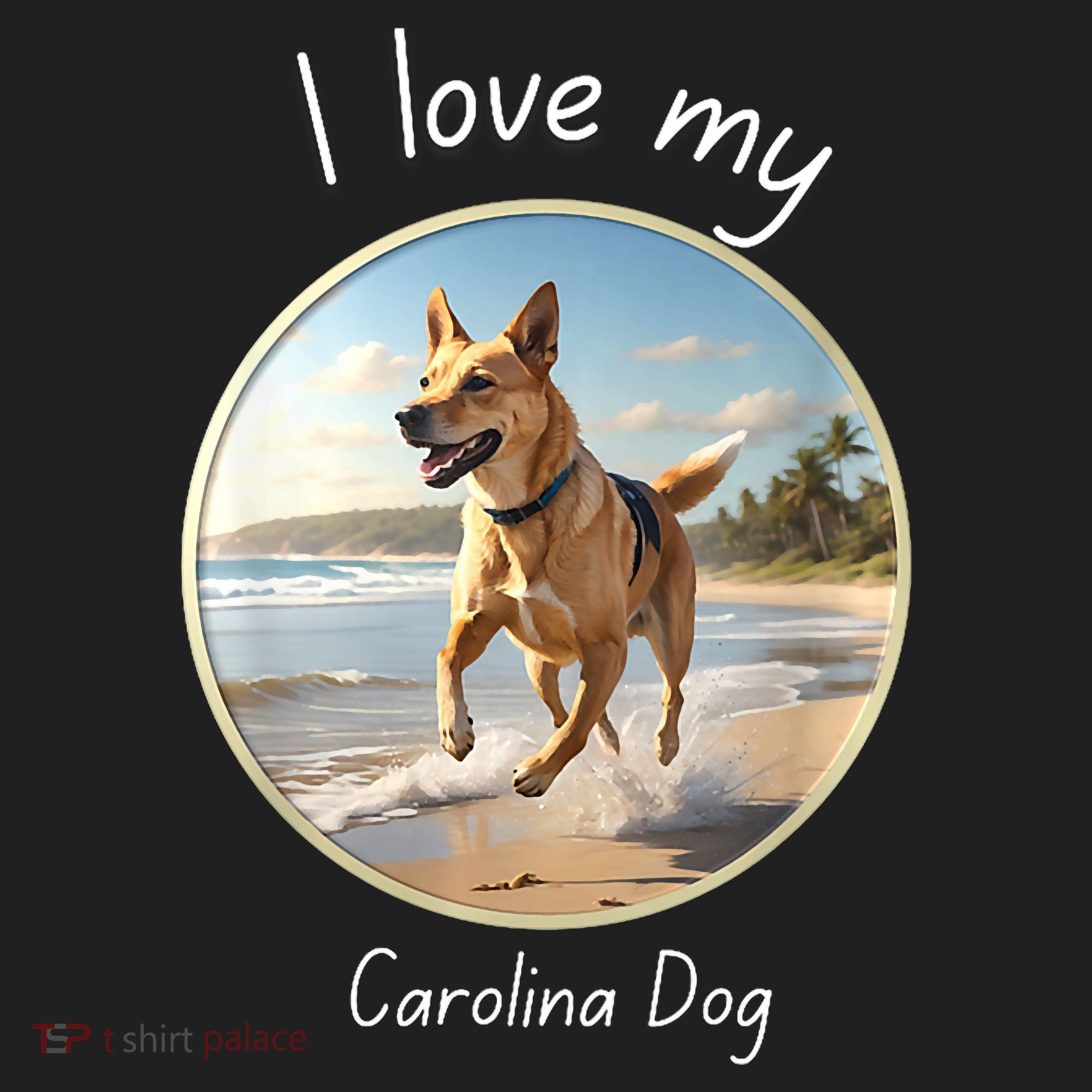 Carolina Dog Matter Dog Running On Beach Beanie