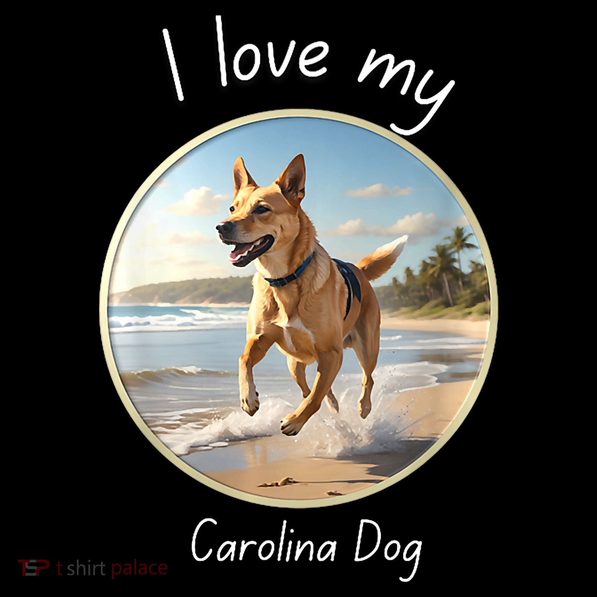 Carolina Dog Matter Dog Running On Beach Women's Hoodie