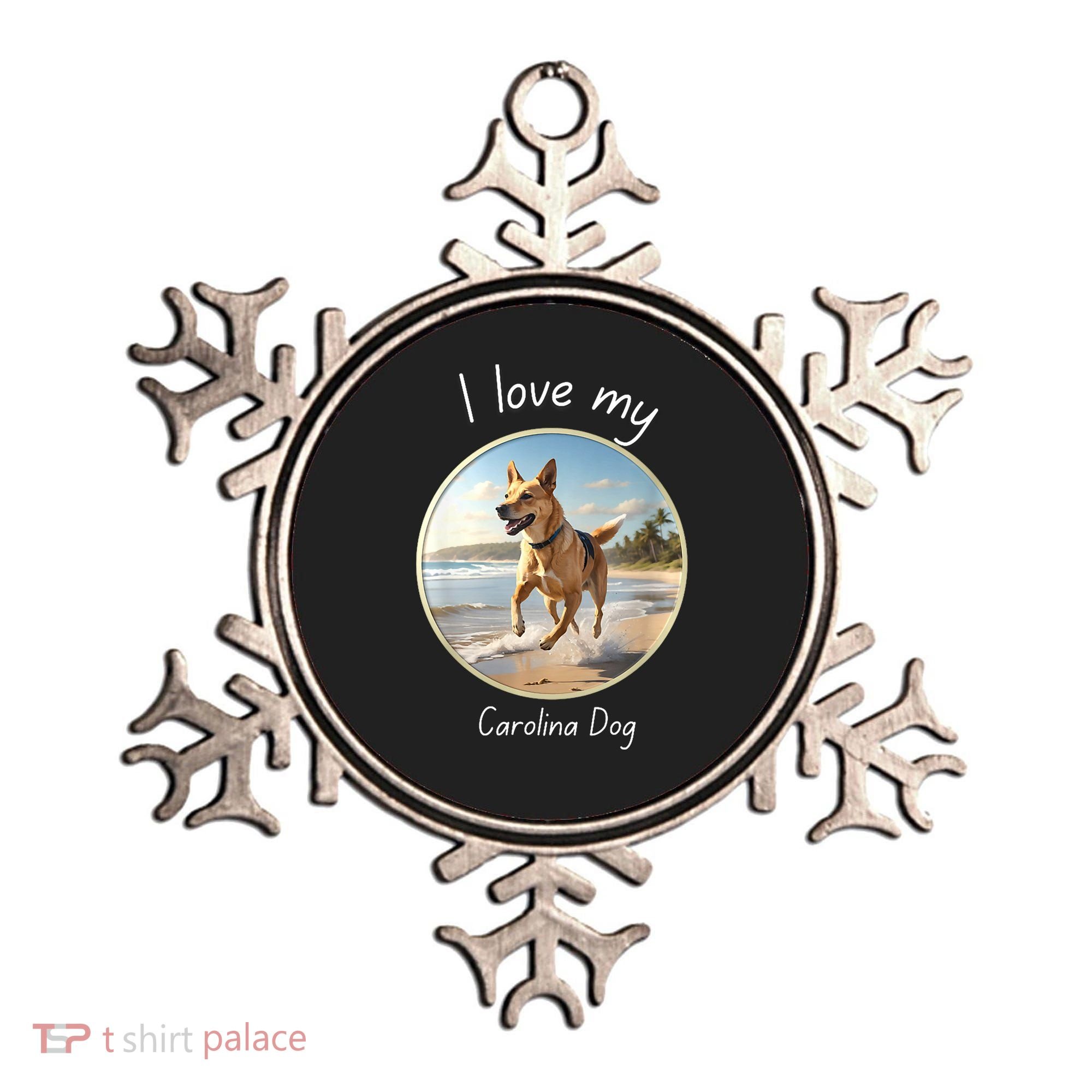 Carolina Dog Matter Dog Running On Beach Ornament