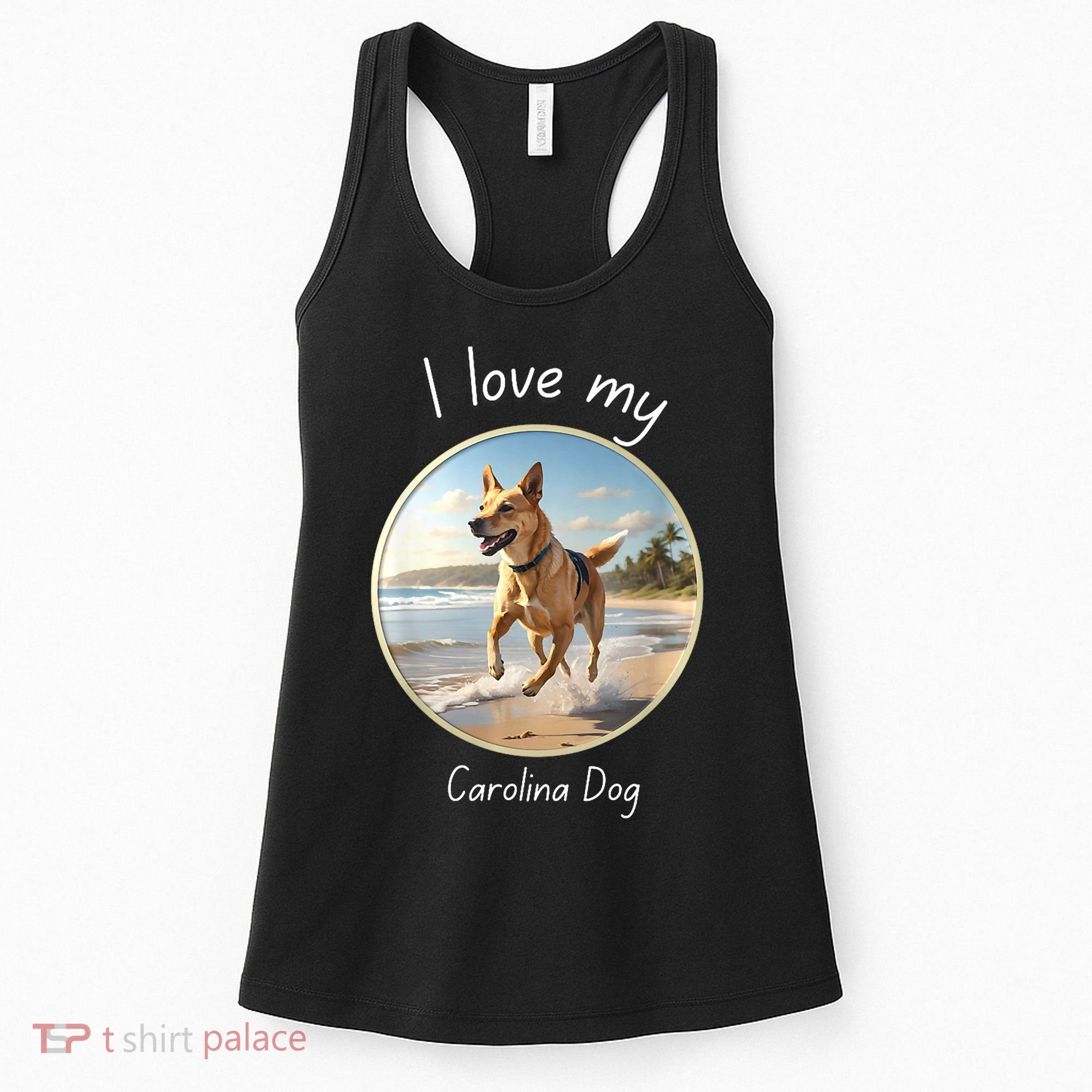 Carolina Dog Matter Dog Running On Beach Women's Tank Top