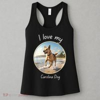 Carolina Dog Matter Dog Running On Beach Women's Tank Top thumb 3