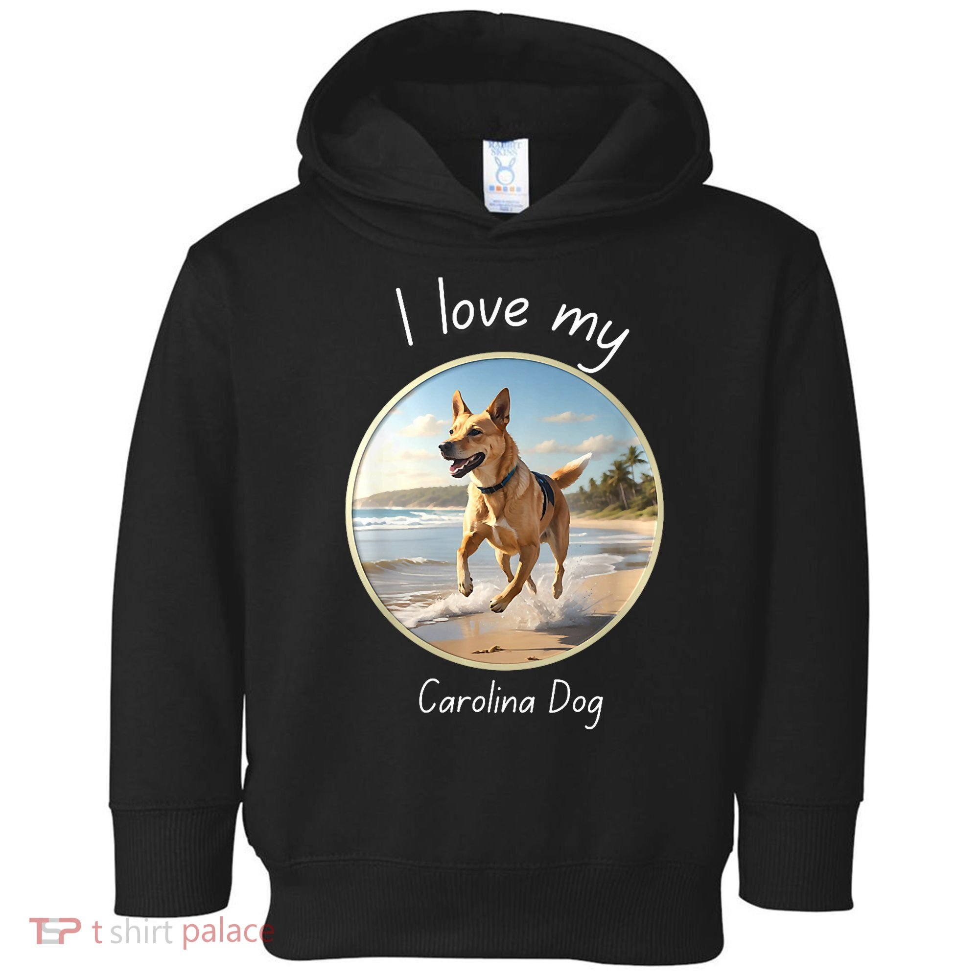 Carolina Dog Matter Dog Running On Beach Toddler Hoodie