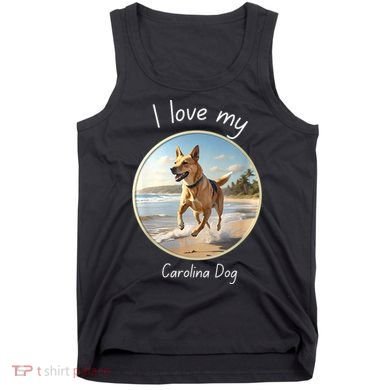 Carolina Dog Matter Dog Running On Beach Tank Top