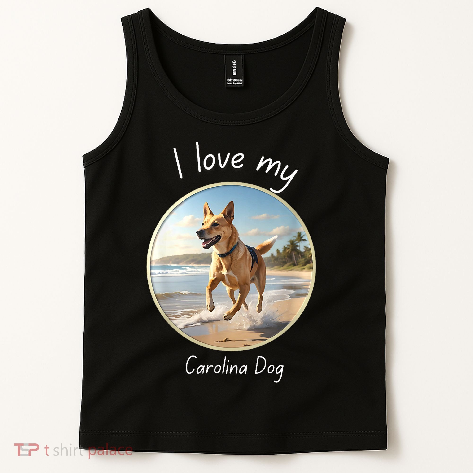 Carolina Dog Matter Dog Running On Beach Tank Top