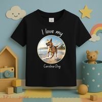 Carolina Dog Matter Dog Running On Beach Toddler T-Shirt thumb 3