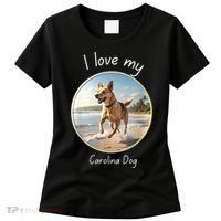 Carolina Dog Matter Dog Running On Beach Women's T-Shirt thumb 0