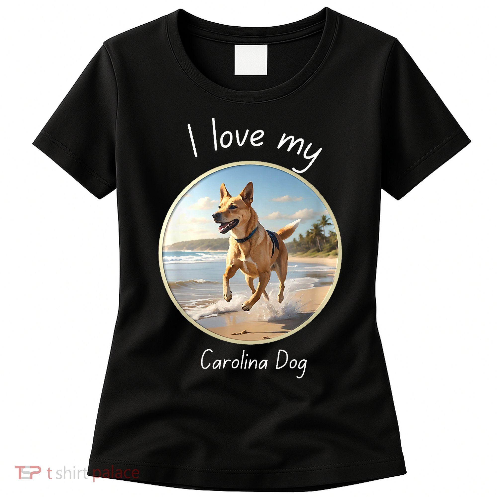 Carolina Dog Matter Dog Running On Beach Women's T-Shirt