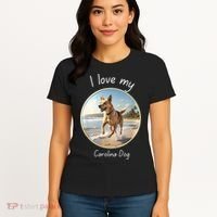 Carolina Dog Matter Dog Running On Beach Women's T-Shirt thumb 4