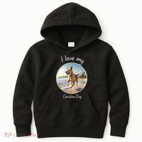 Carolina Dog Matter Dog Running On Beach Kids Hoodie thumb 0
