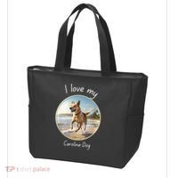 Carolina Dog Matter Dog Running On Beach Tote Bag thumb 3