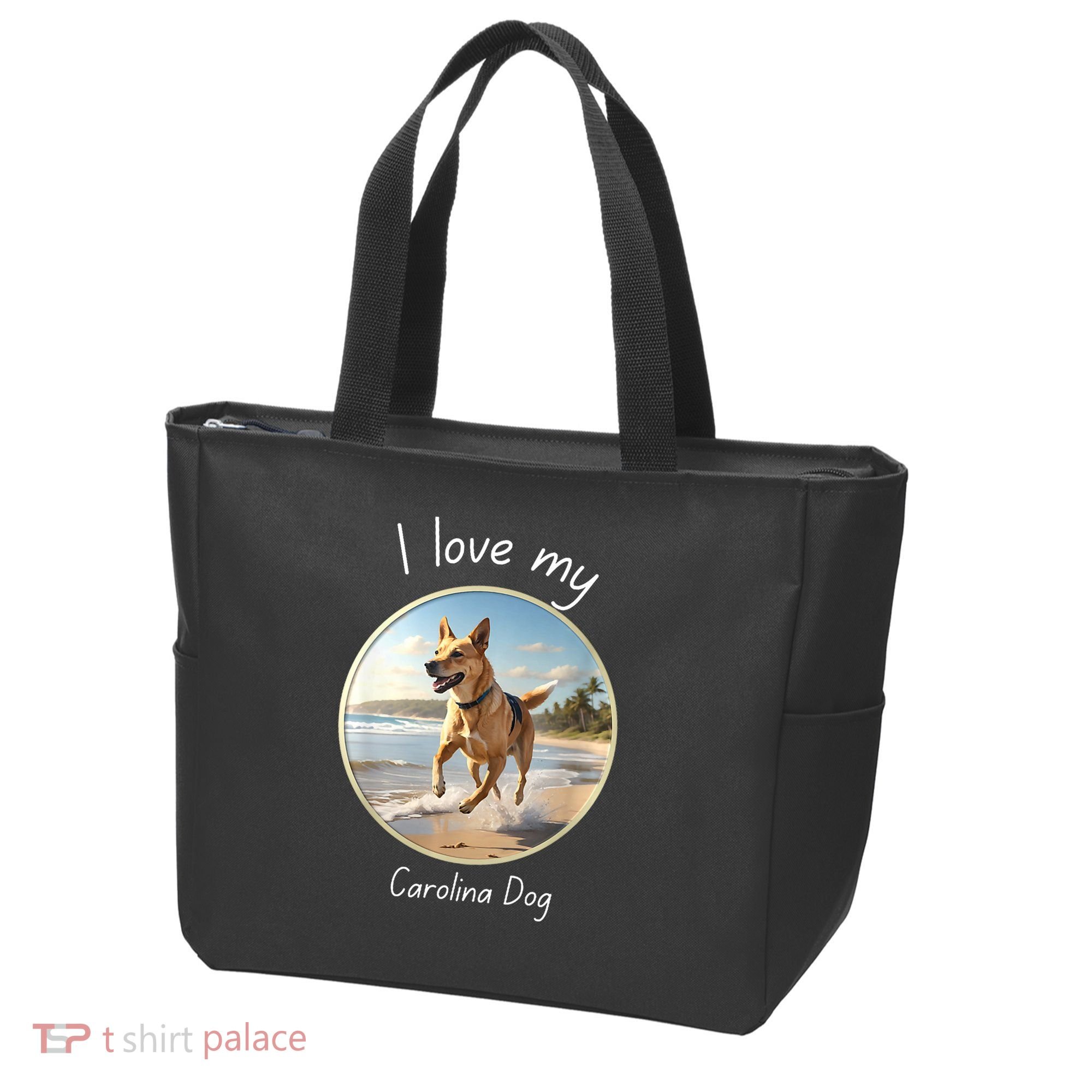 Carolina Dog Matter Dog Running On Beach Tote Bag