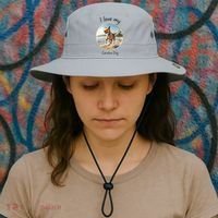 Carolina Dog Matter Dog Running On Beach Bucket Hat thumb 3