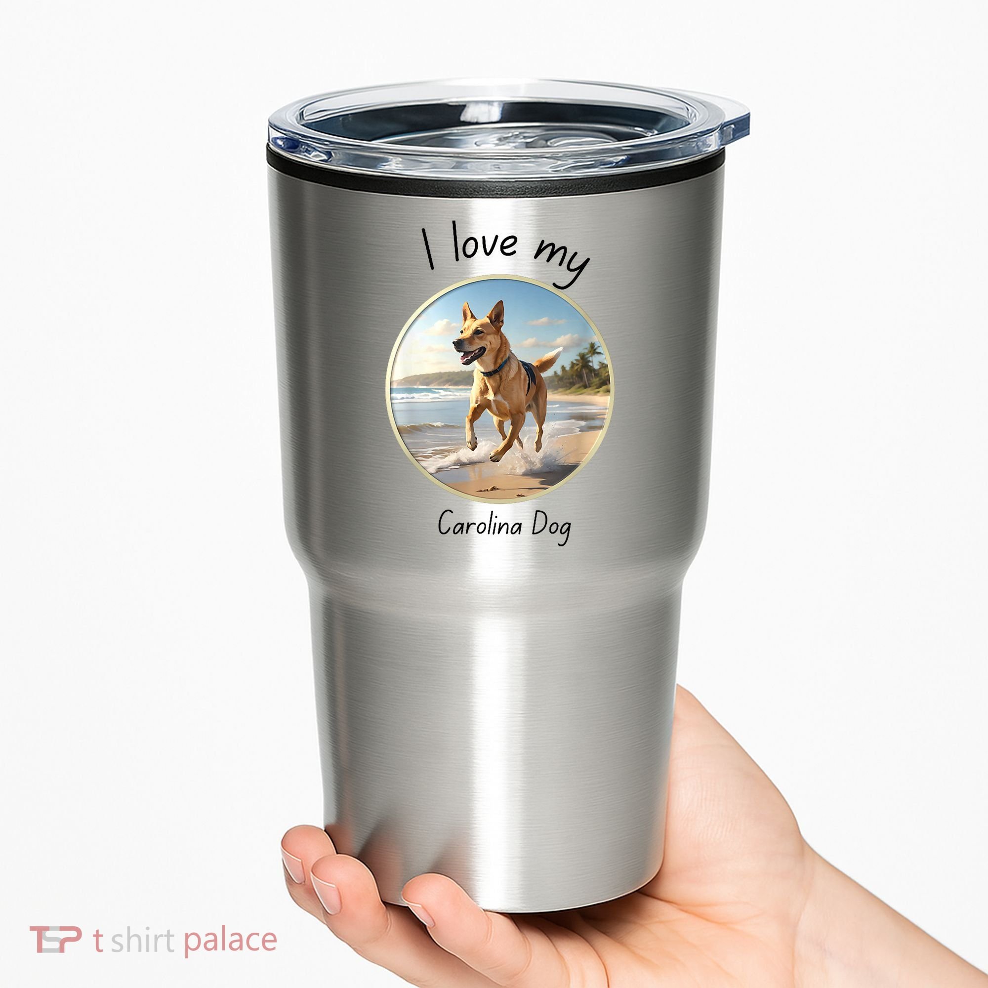 Carolina Dog Matter Dog Running On Beach Tumbler