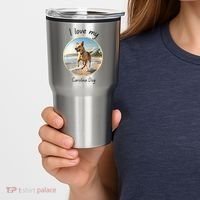 Carolina Dog Matter Dog Running On Beach Tumbler thumb 2