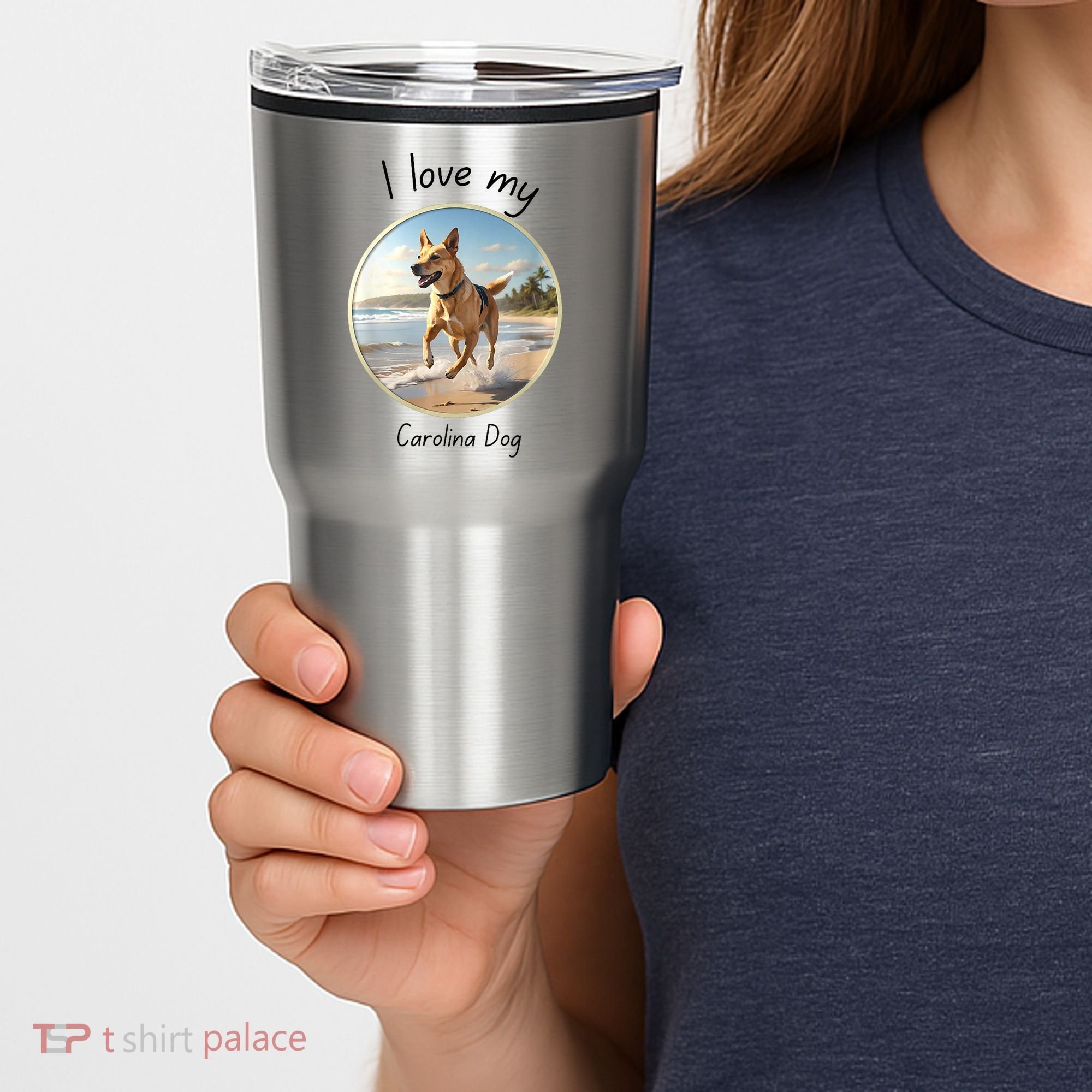 Carolina Dog Matter Dog Running On Beach Tumbler