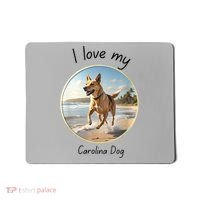 Carolina Dog Matter Dog Running On Beach Mousepad thumb 0