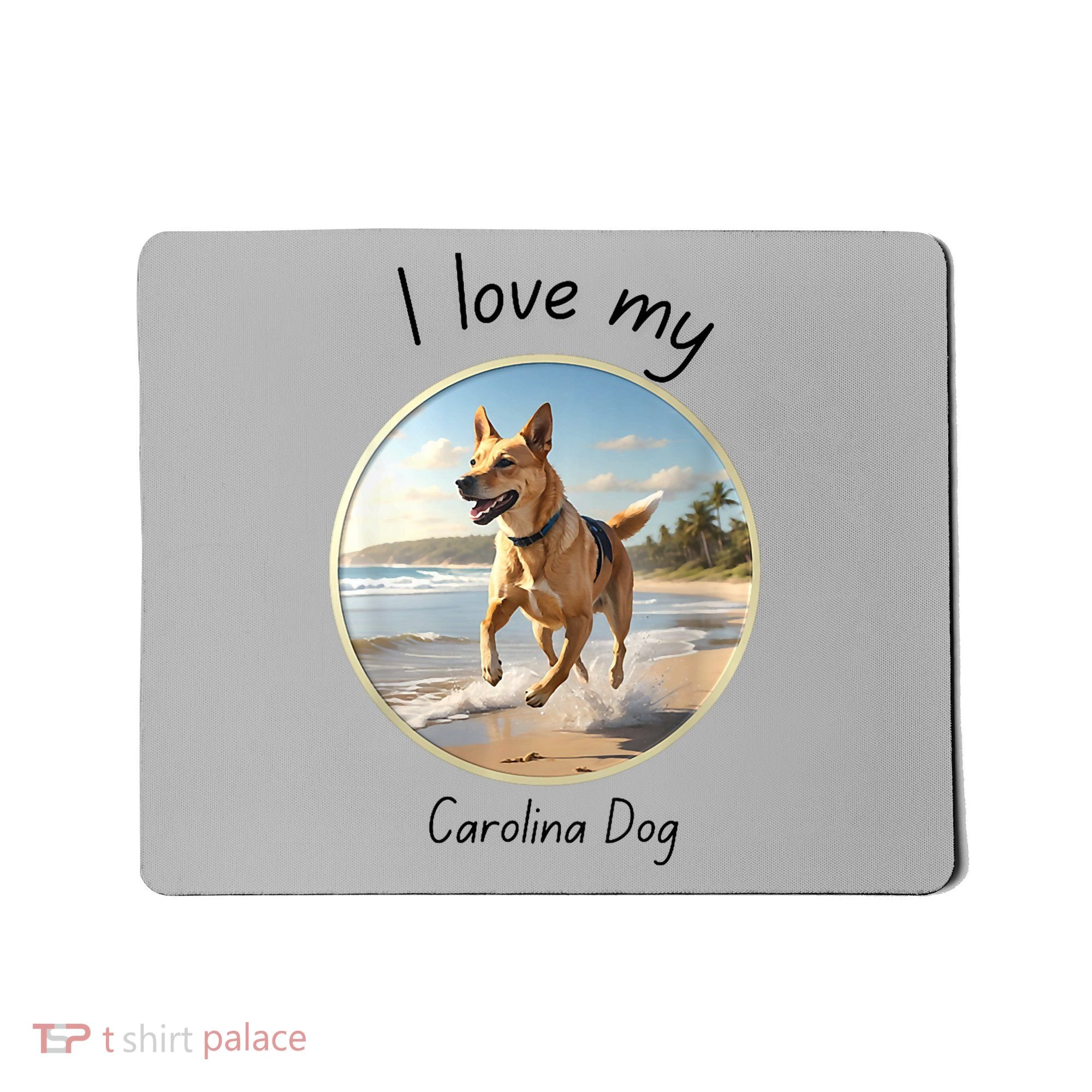Carolina Dog Matter Dog Running On Beach Mousepad