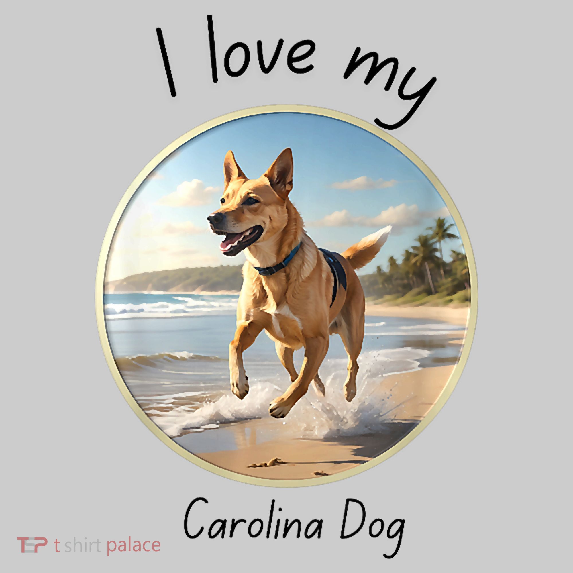 Carolina Dog Matter Dog Running On Beach Mousepad