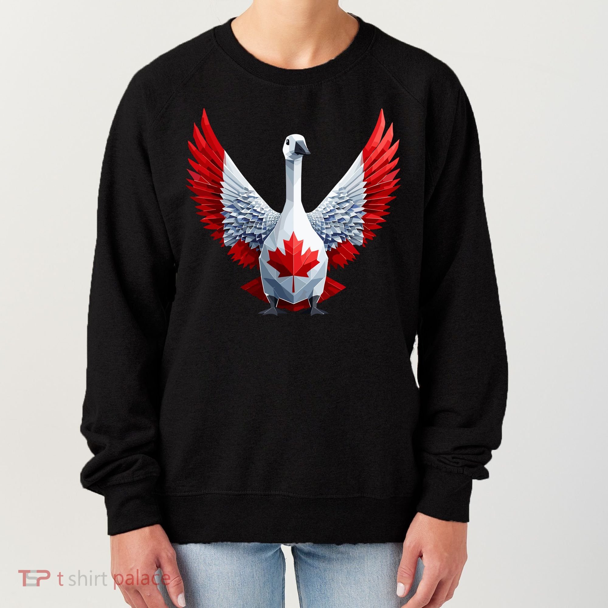 Canada Day Maple Leaf Bird Women's Sweatshirt