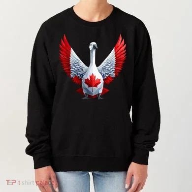Canada Day Maple Leaf Bird Women's Sweatshirt