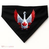 Canada Day Maple Leaf Bird USA-Made Doggie Bandana thumb 0