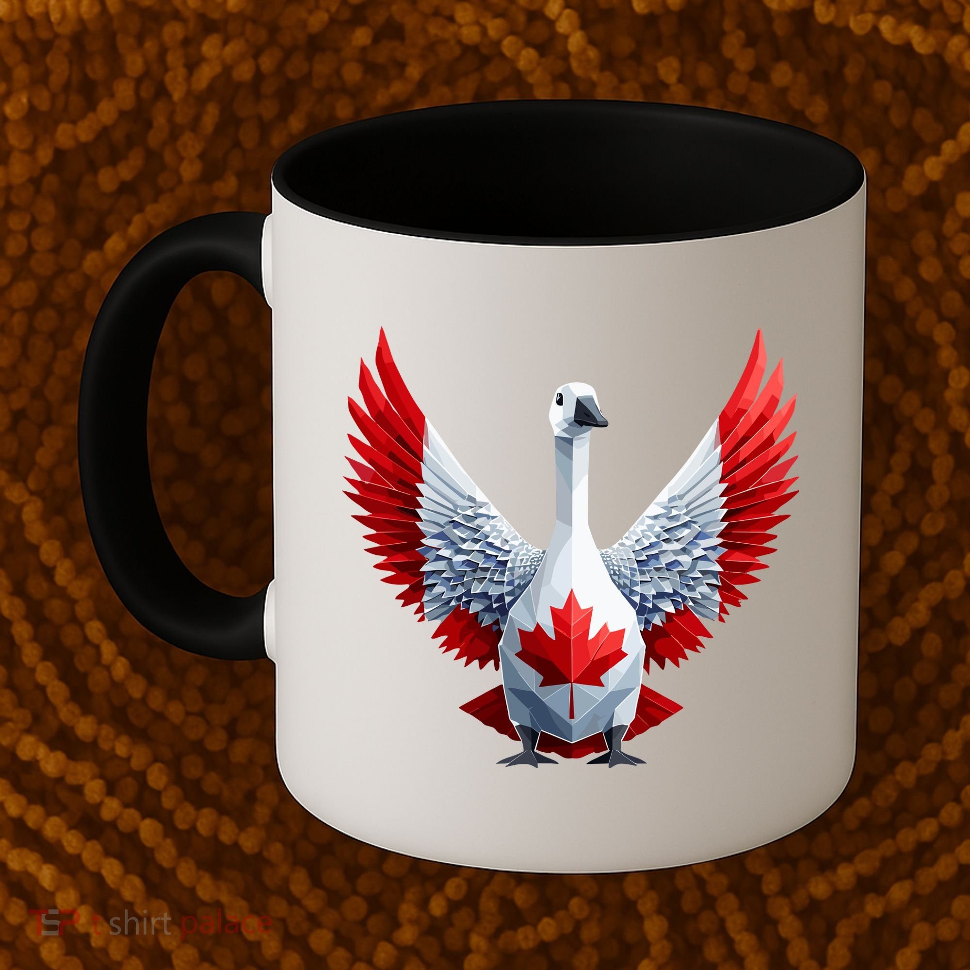 Canada Day Maple Leaf Bird Coffee Mug