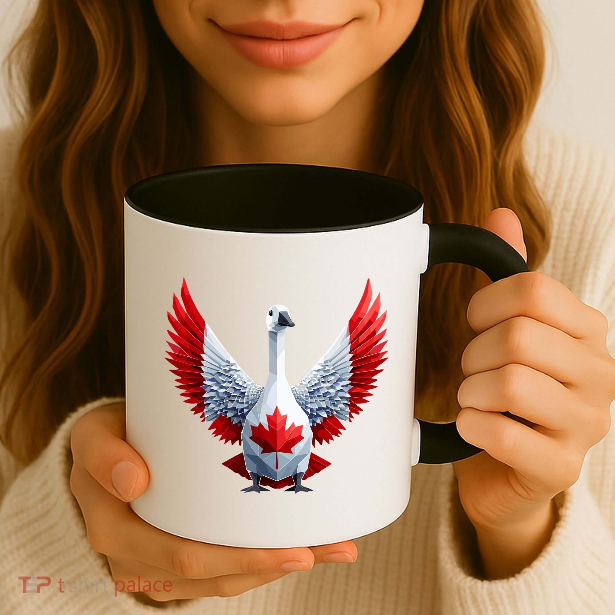 Canada Day Maple Leaf Bird Coffee Mug