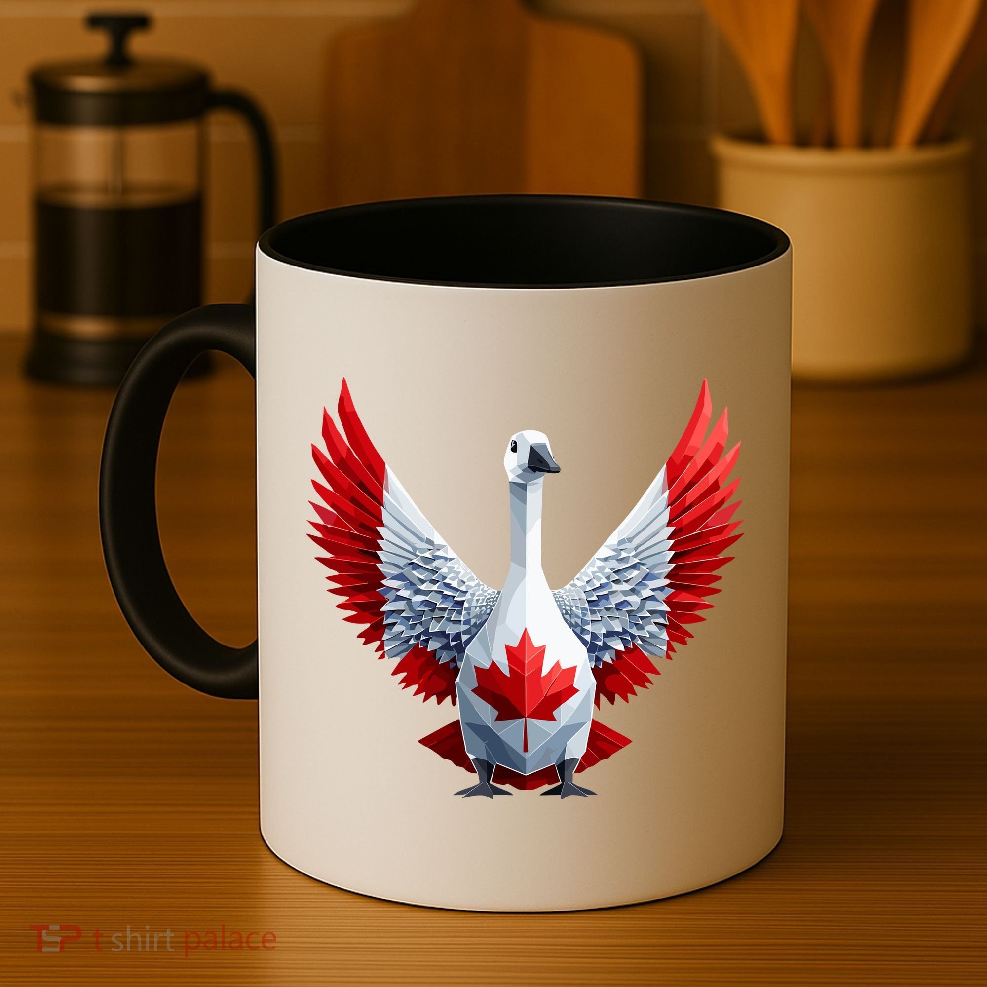 Canada Day Maple Leaf Bird Coffee Mug