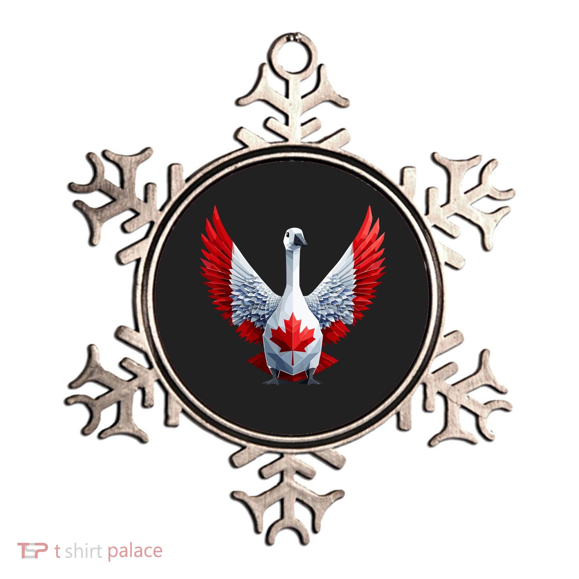 Canada Day Maple Leaf Bird Ornament