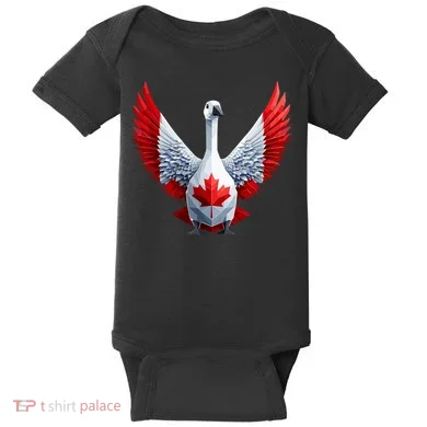 Canada Day Maple Leaf Bird Baby Bodysuit