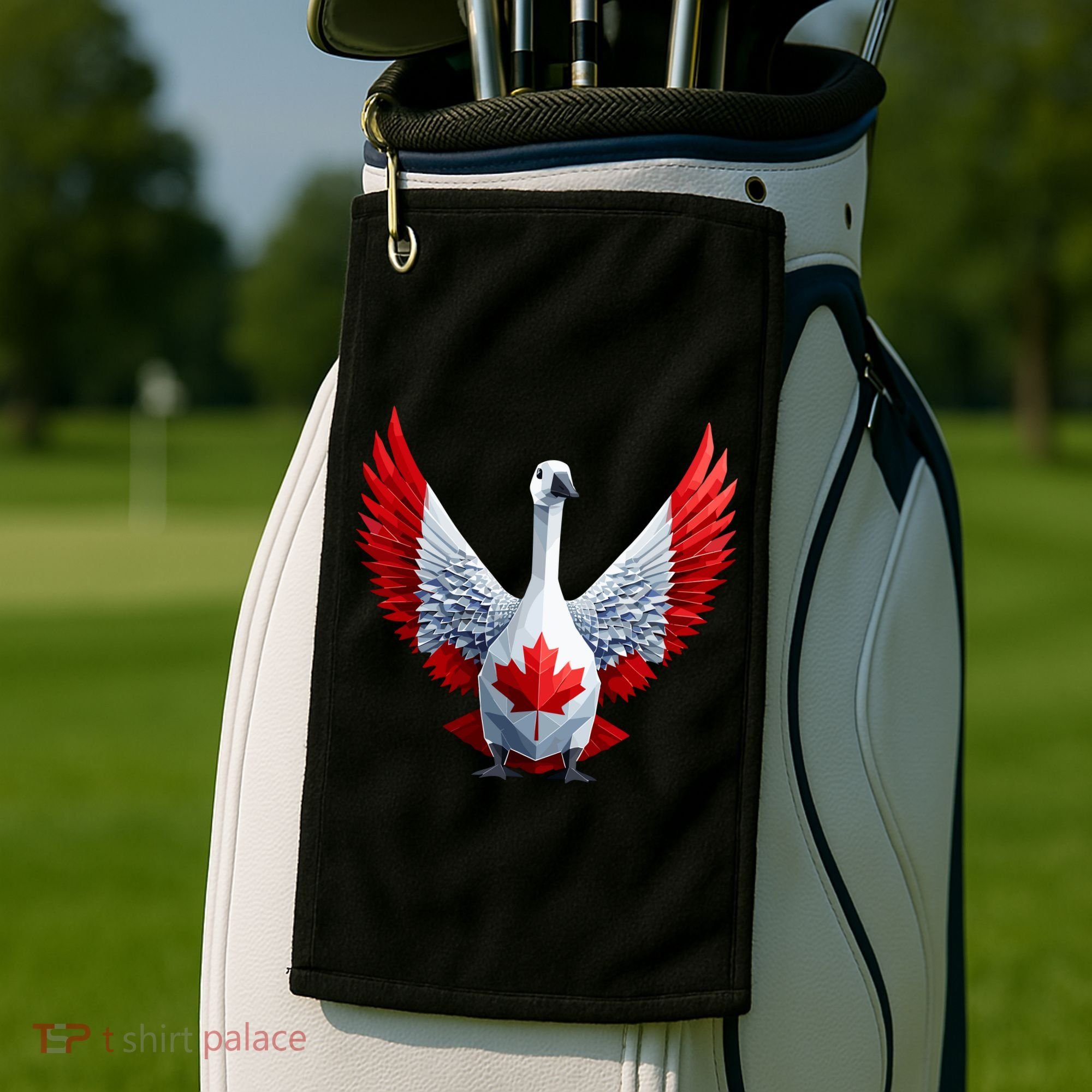 Canada Day Maple Leaf Bird Golf Towel