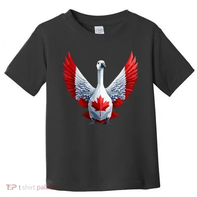 Canada Day Maple Leaf Bird Toddler T-Shirt