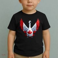 Canada Day Maple Leaf Bird Toddler T-Shirt thumb 2