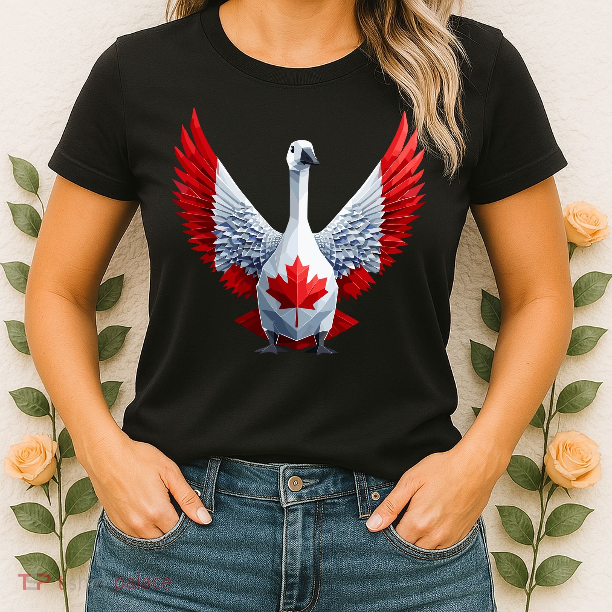 Canada Day Maple Leaf Bird Women's T-Shirt