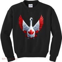 Canada Day Maple Leaf Bird Kids Sweatshirt thumb 0