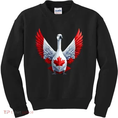 Canada Day Maple Leaf Bird Kids Sweatshirt