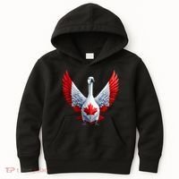 Canada Day Maple Leaf Bird Kids Hoodie thumb 0