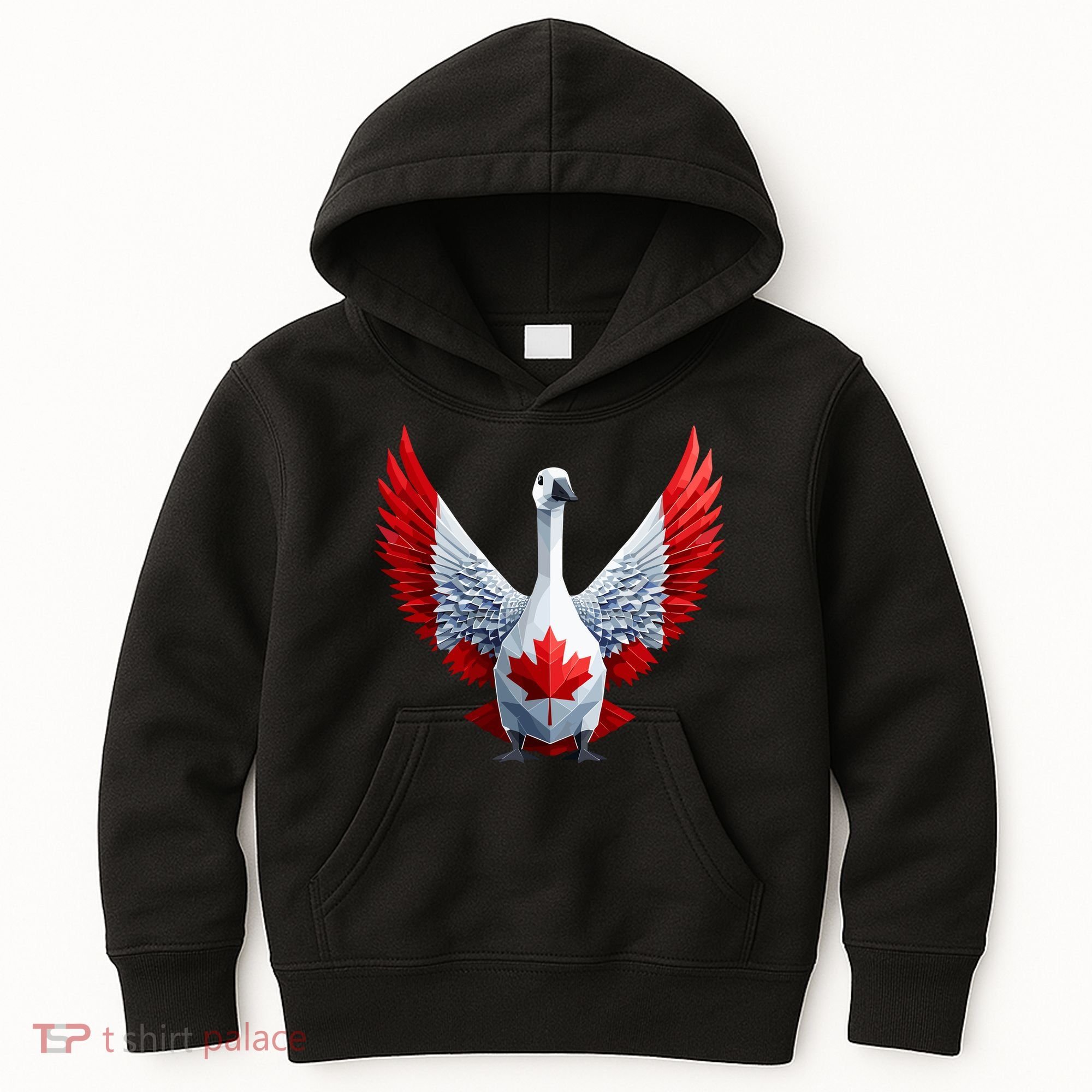 Canada Day Maple Leaf Bird Kids Hoodie