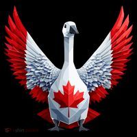 Canada Day Maple Leaf Bird Kids Hoodie thumb 5