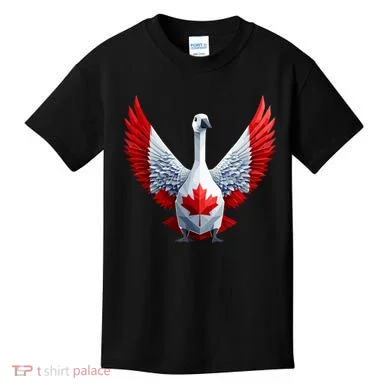 Canada Day Maple Leaf Bird Kids T-Shirt