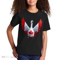 Canada Day Maple Leaf Bird Kids T-Shirt thumb 2