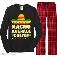 Cinco De Mayo Mexican Golf Nacho Average Golfer Long Sleeve Pajama Set thumb 0