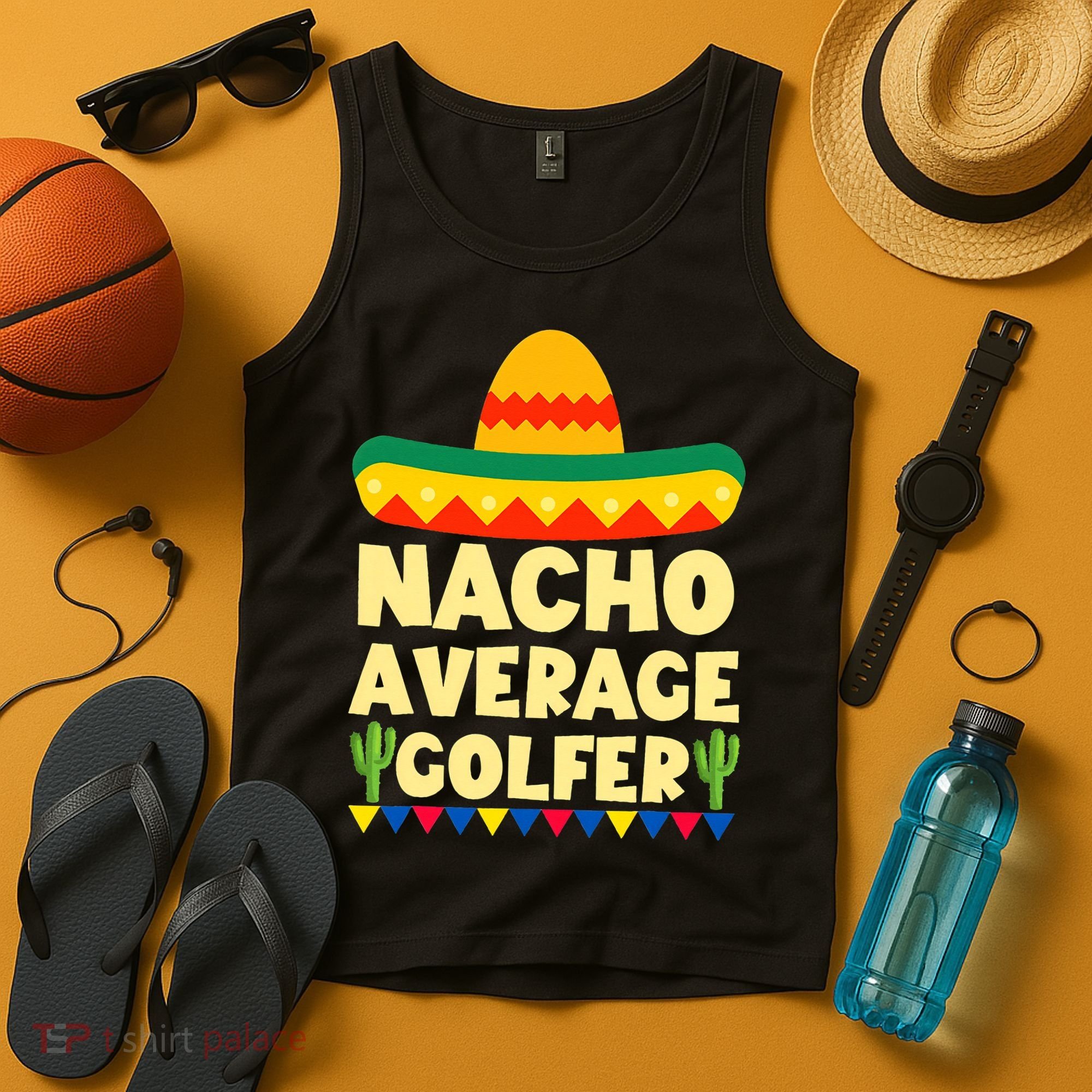 Cinco De Mayo Mexican Golf Nacho Average Golfer Tank Top