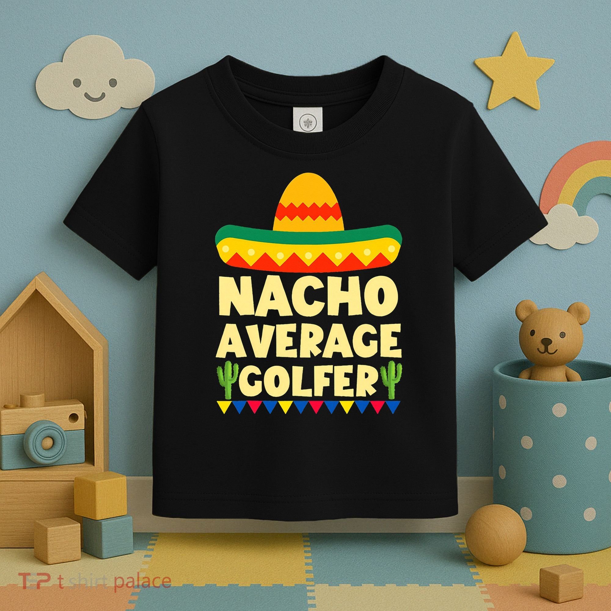 Cinco De Mayo Mexican Golf Nacho Average Golfer Toddler T-Shirt