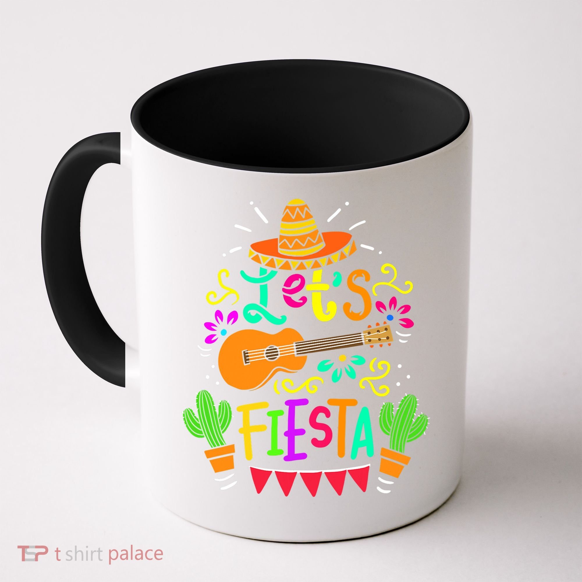 Cinco De Mayo Gift For Mexican Guitar Cactus Gift Coffee Mug